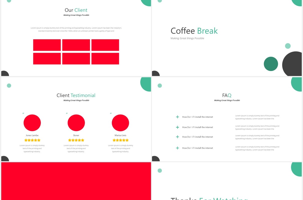 商务商业公司通用PPT图片排版设计素材ISP Powerpoint Presentation Template