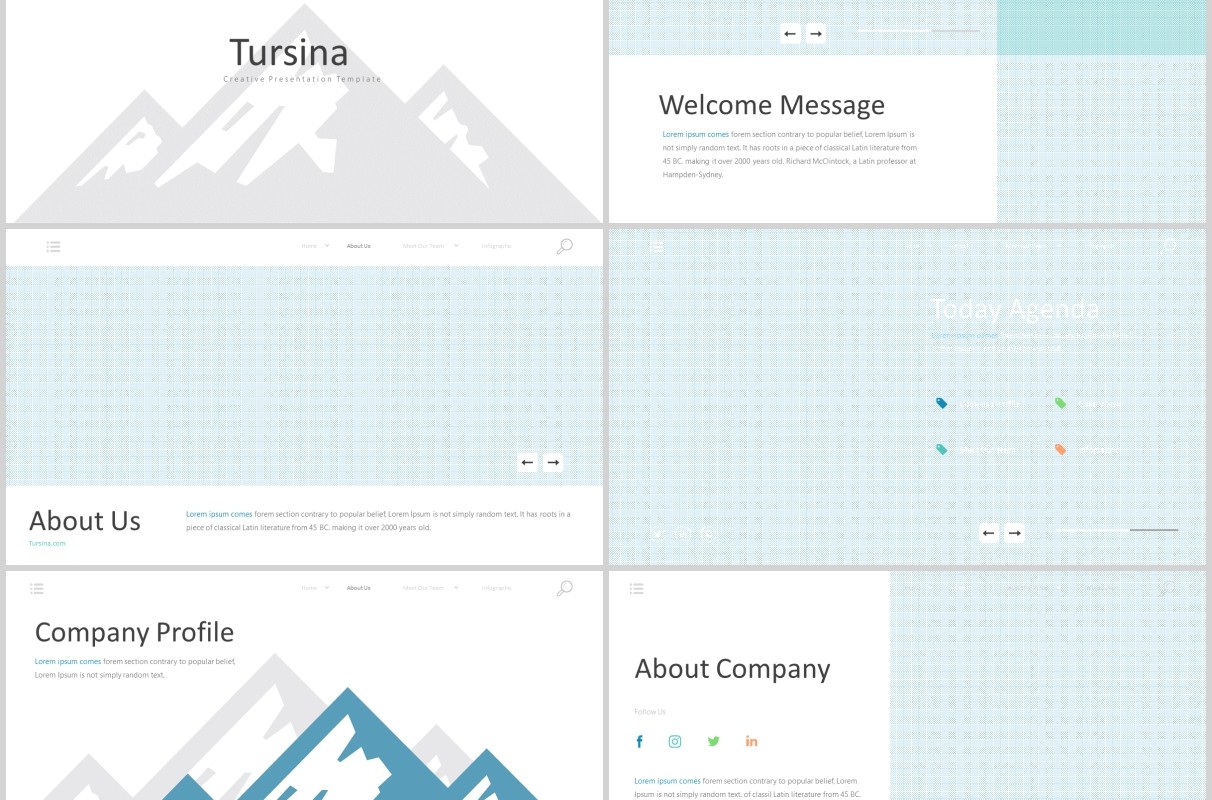 户外旅游策划案PPT图文排版模板Tursina - Powerpoint Template