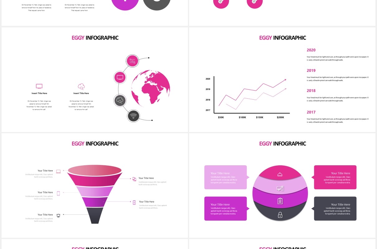 粉色国外图片排版PPT模板eggy powerpoint template
