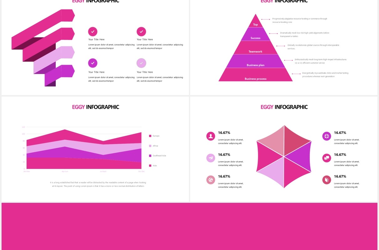 粉色国外图片排版PPT模板eggy powerpoint template