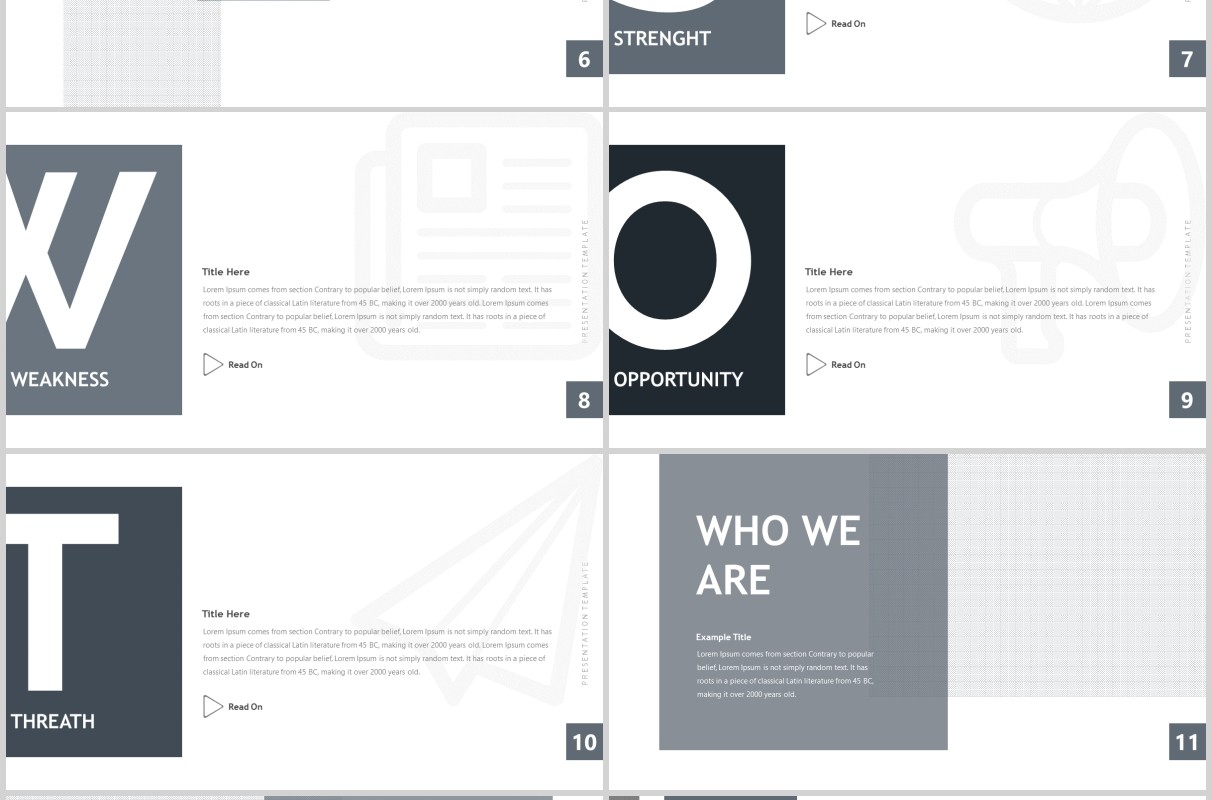 公司产品介绍竞品分析PPT版式模板Powerpoint Template