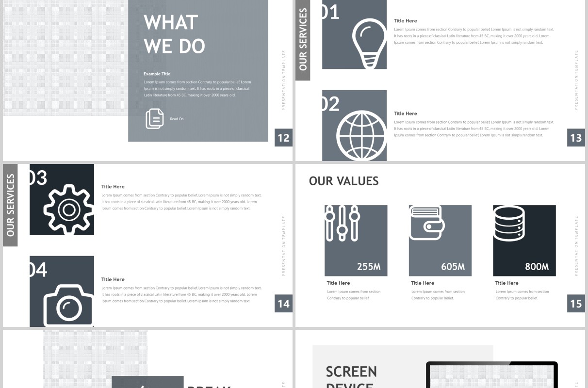 公司产品介绍竞品分析PPT版式模板Powerpoint Template