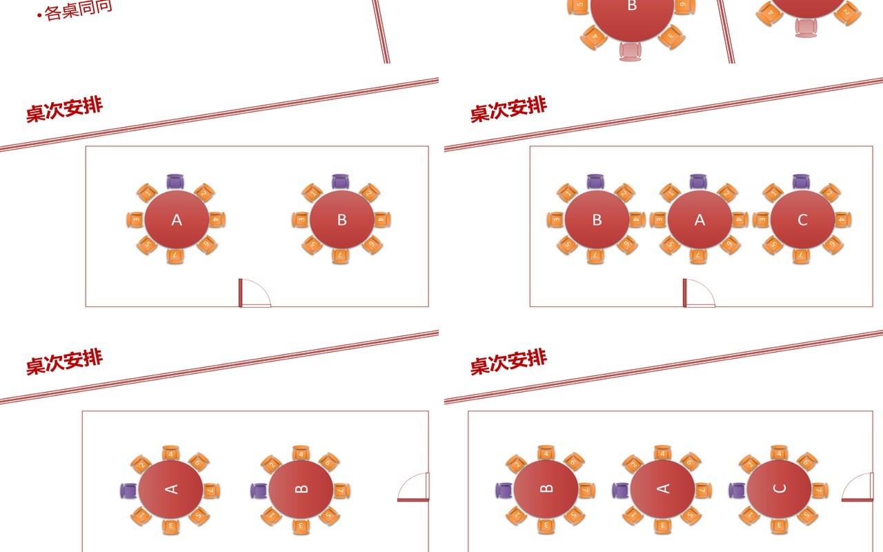 简约实用红色仪容仪表餐饮会面礼仪培训课件PPT模板