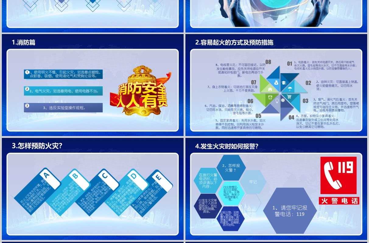 大学生安全教育讲座课件PPT模板
