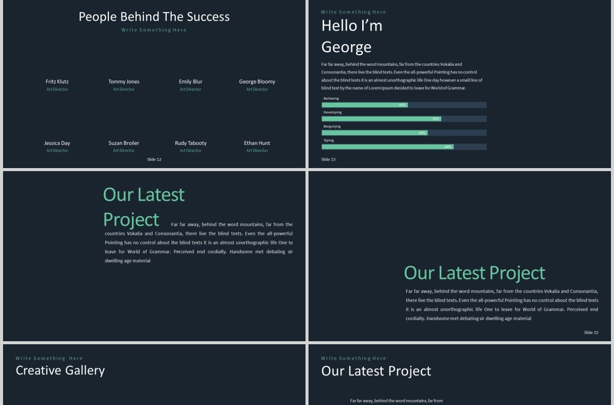 黑色高端项目计划书产品介绍PPT模板版式设计FAB Powerpoint Presentation Template