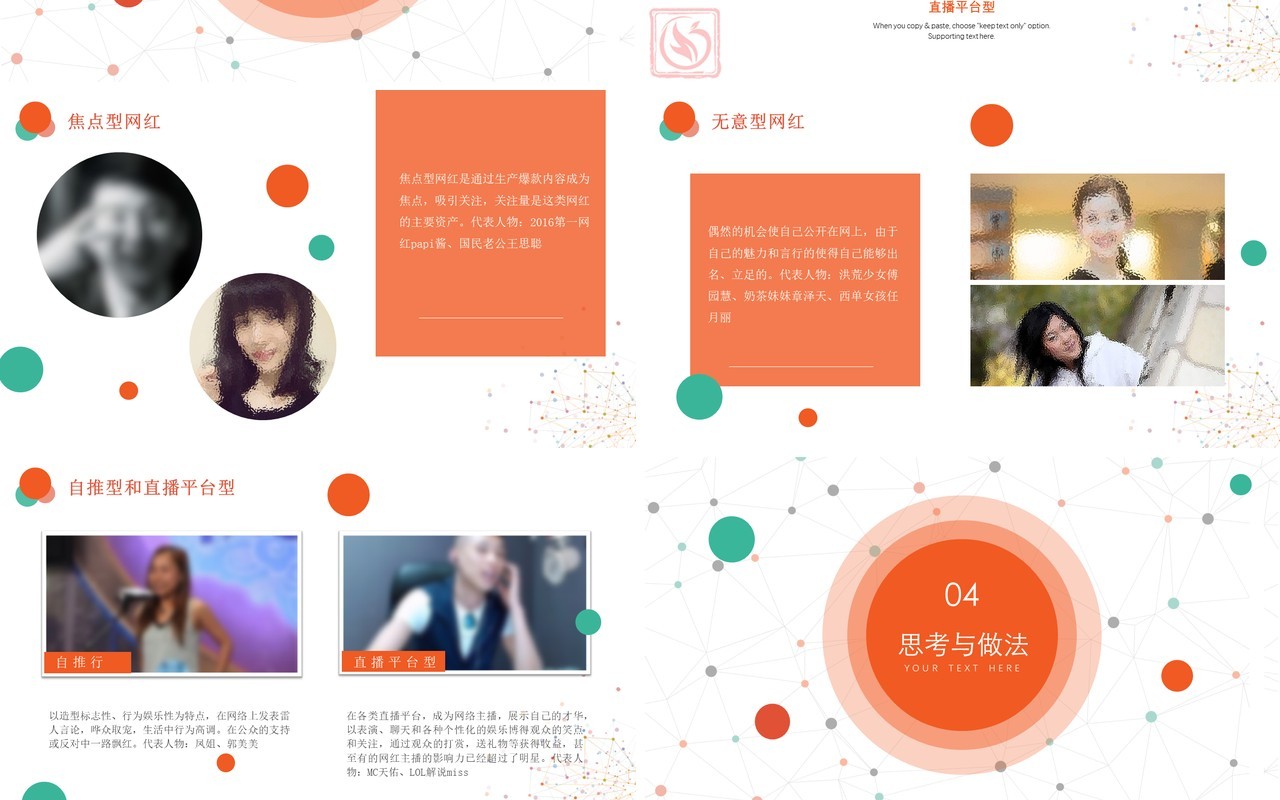 简约直播带货大数据时代网红现象分析介绍PPT模板