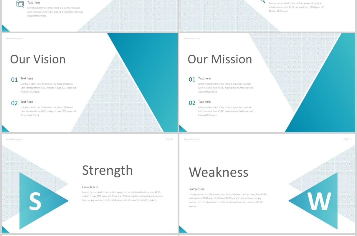 蓝色公司团队介绍个人简介通用PPT信息图表模板aquar powerpoint template