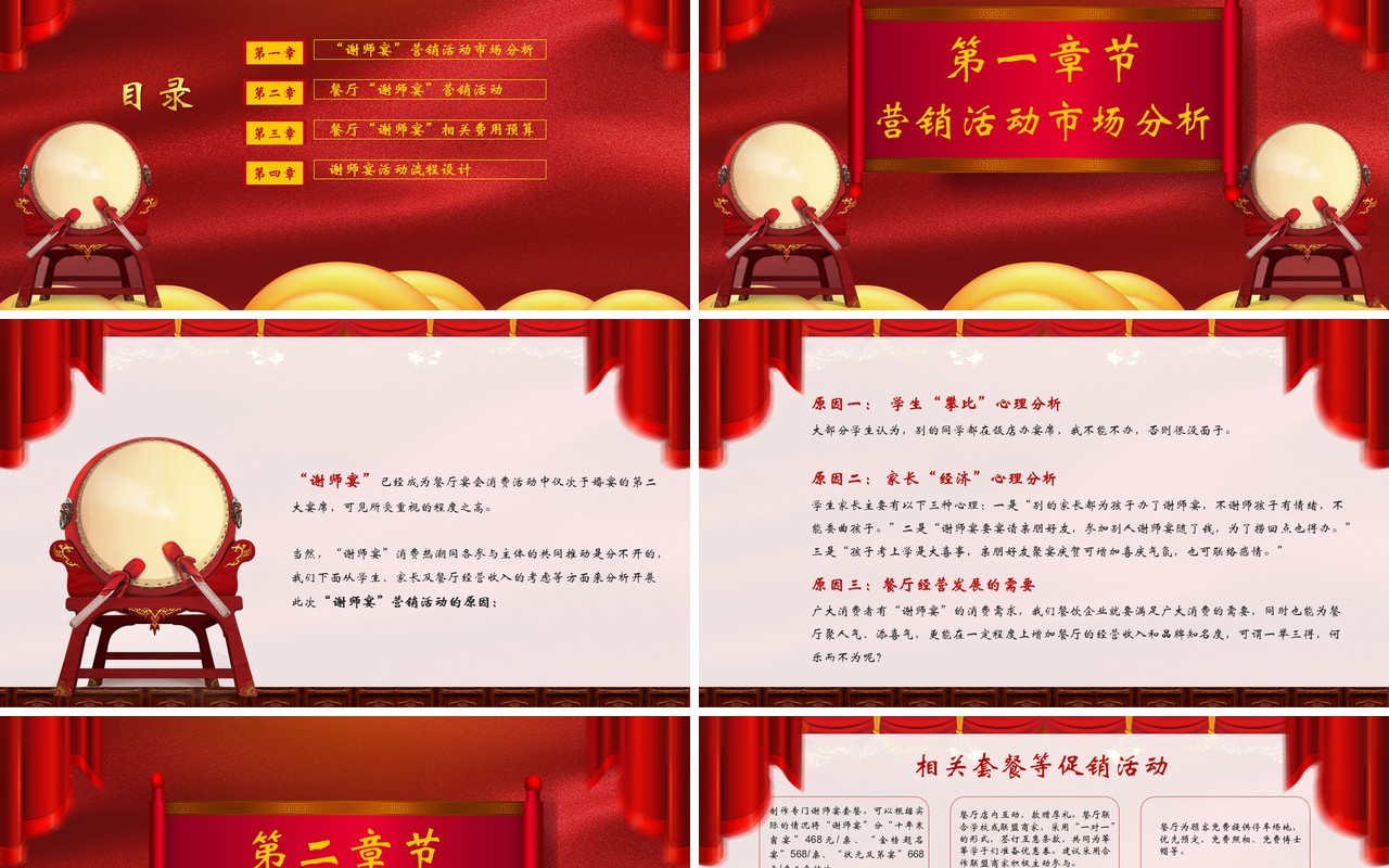 谢师宴活动策划PPT模板