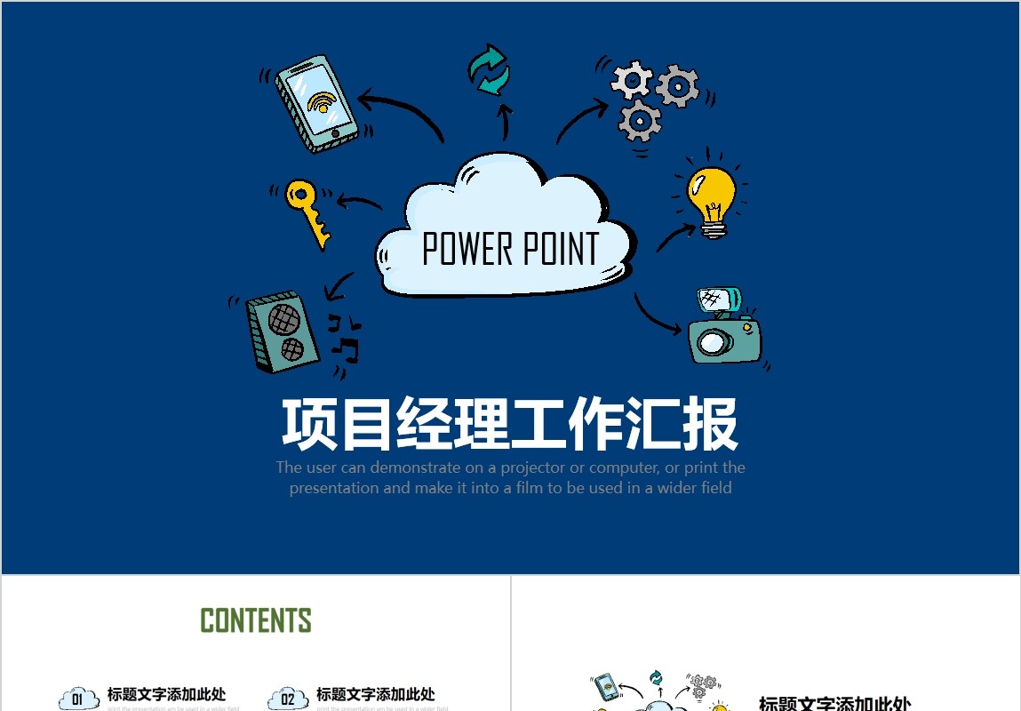 产品项目经理工作汇报PPT模板