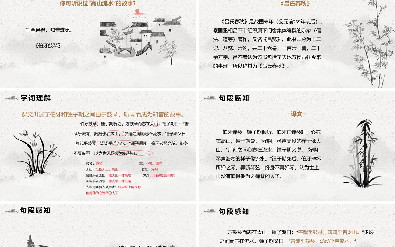 部编版六年级语文下册文言文二则课件PPT模板