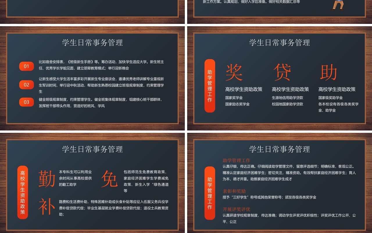 棕色简约风高校辅导员岗前培训PPT模板