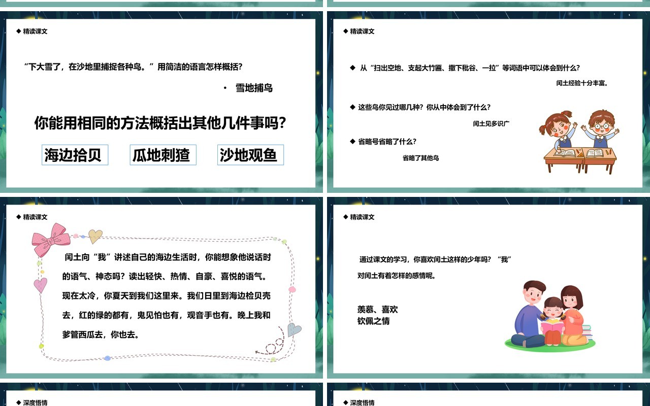 部编版六年级语文上册少年闰土课件PPT模板