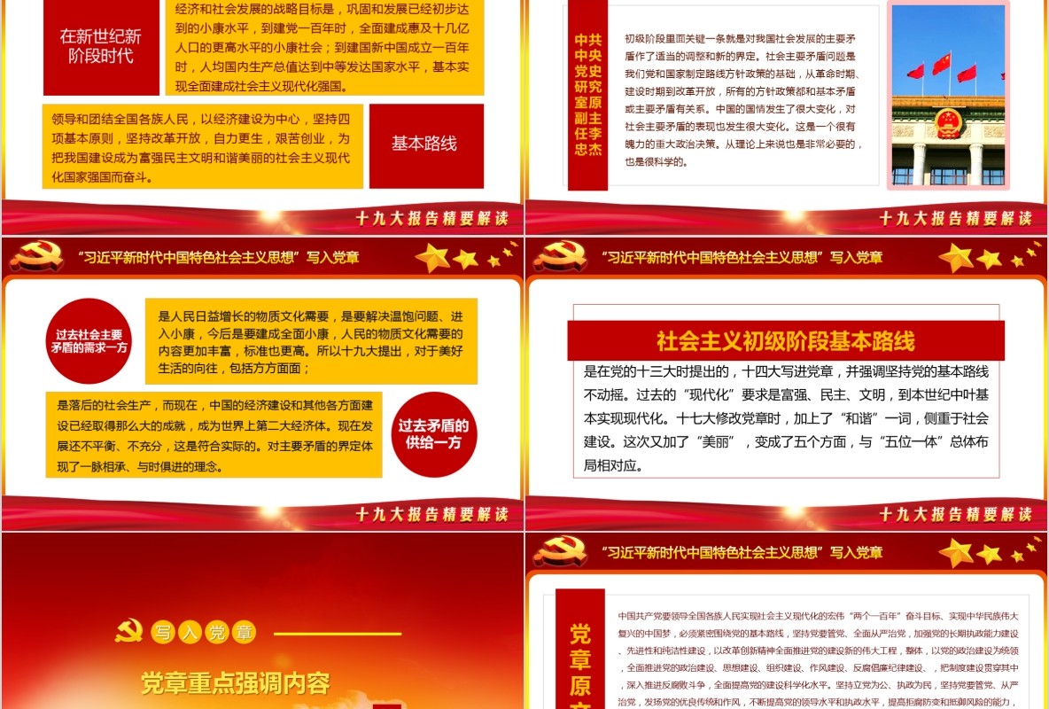 学习新微党章党课PPT模板23