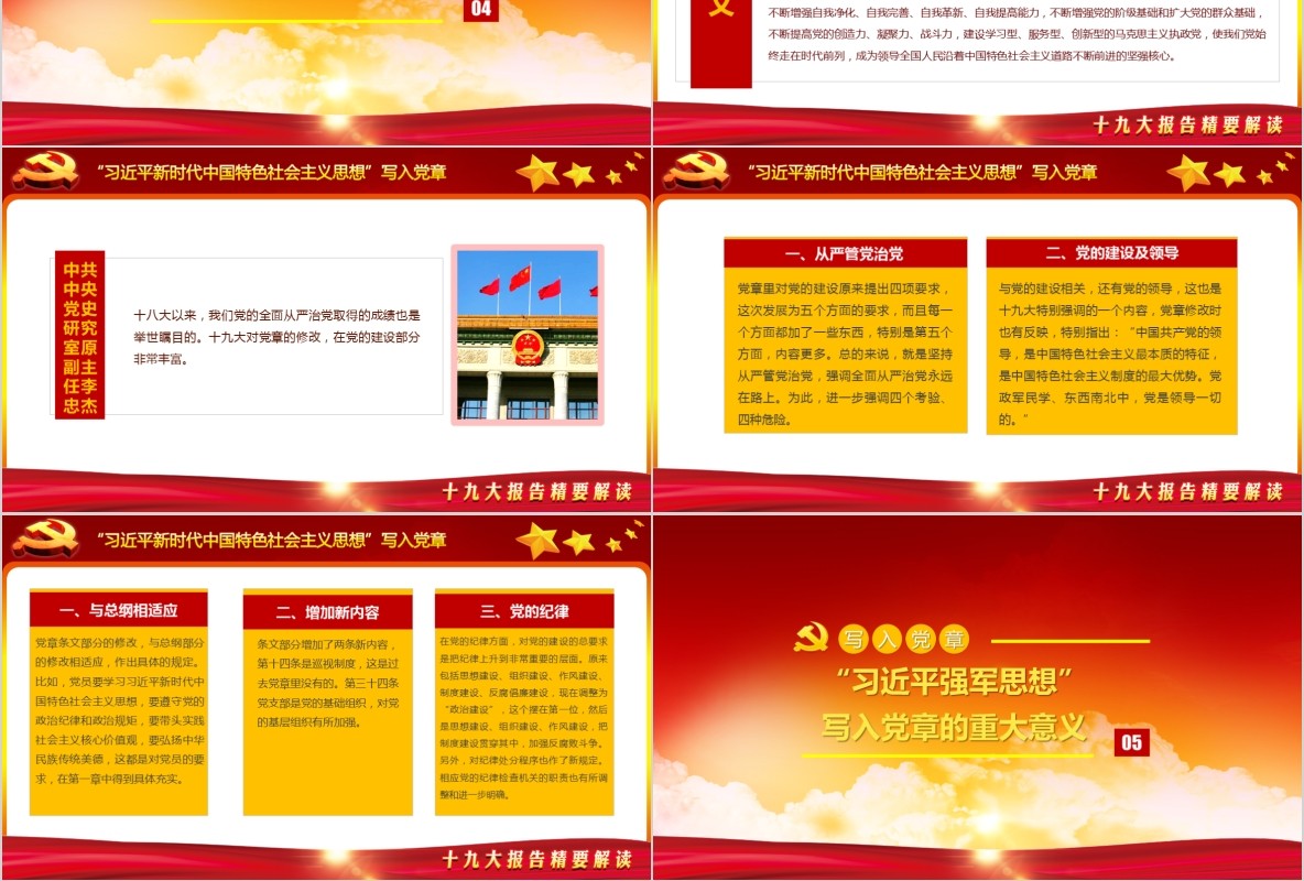 学习新微党章党课PPT模板23