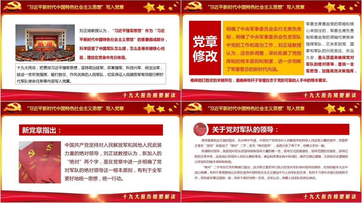学习新微党章党课PPT模板23