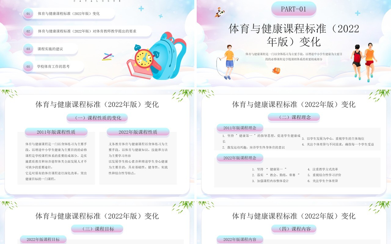 义务教育体育健康课程标准解读PPT模板