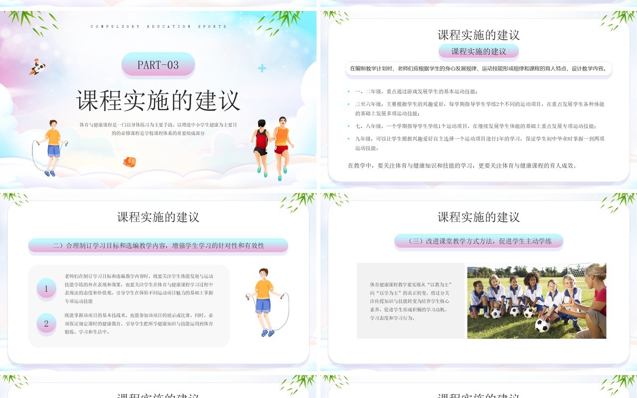 义务教育体育健康课程标准解读PPT模板