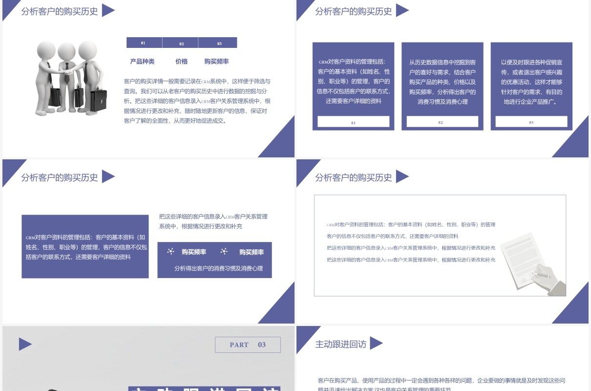 简约企业员工培训如何跟进客户关系管理维护PPT模板