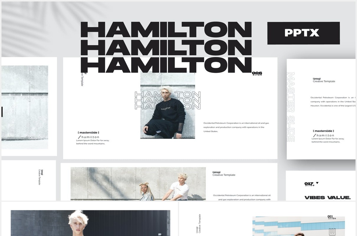 商业公司产品展示PPT模板HAMILTON - Powerpoint Business Corporate