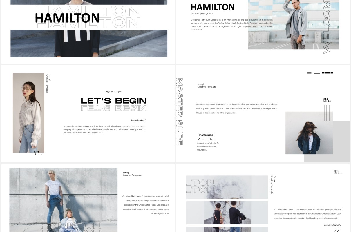 商业公司产品展示PPT模板HAMILTON - Powerpoint Business Corporate