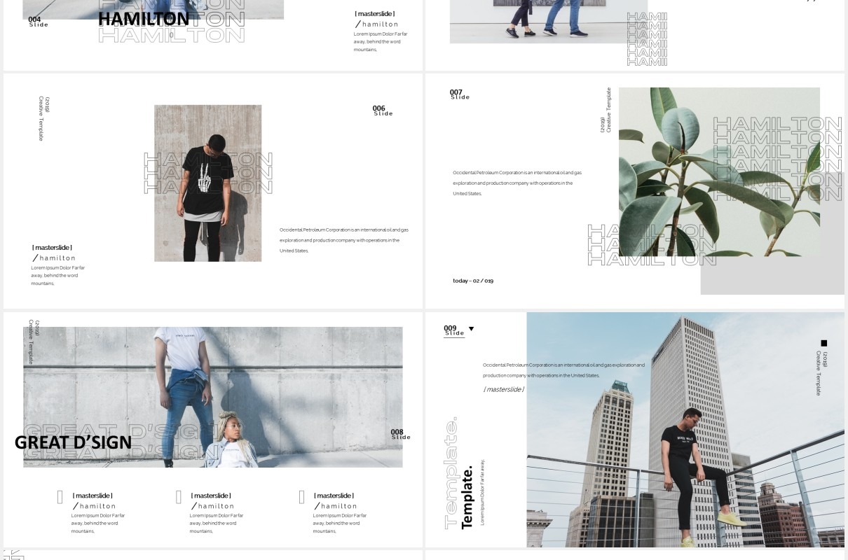 商业公司产品展示PPT模板HAMILTON - Powerpoint Business Corporate