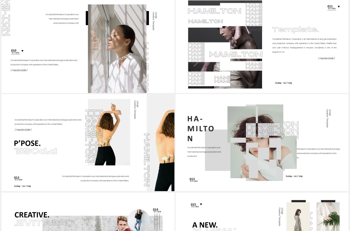 商业公司产品展示PPT模板HAMILTON - Powerpoint Business Corporate