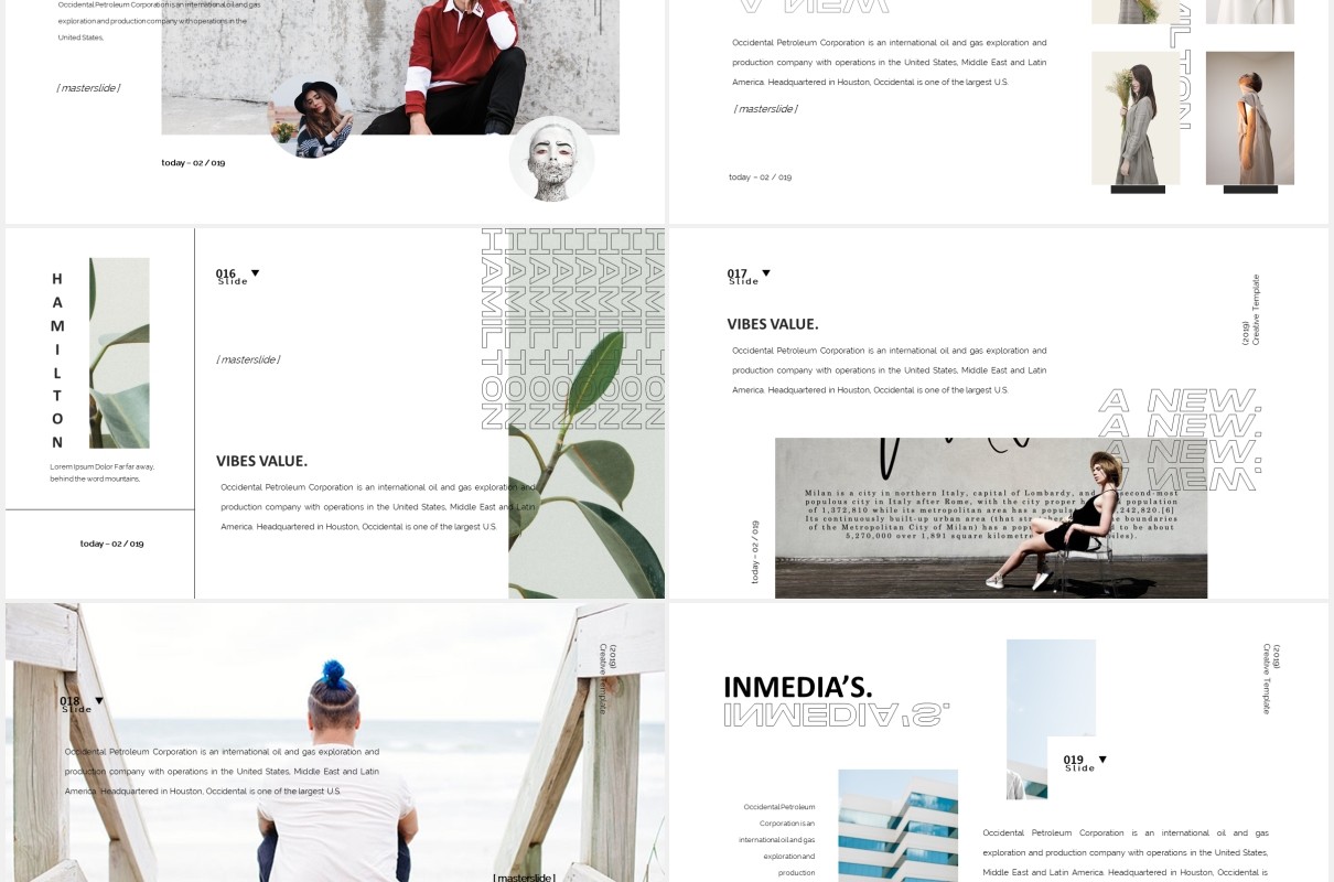 商业公司产品展示PPT模板HAMILTON - Powerpoint Business Corporate
