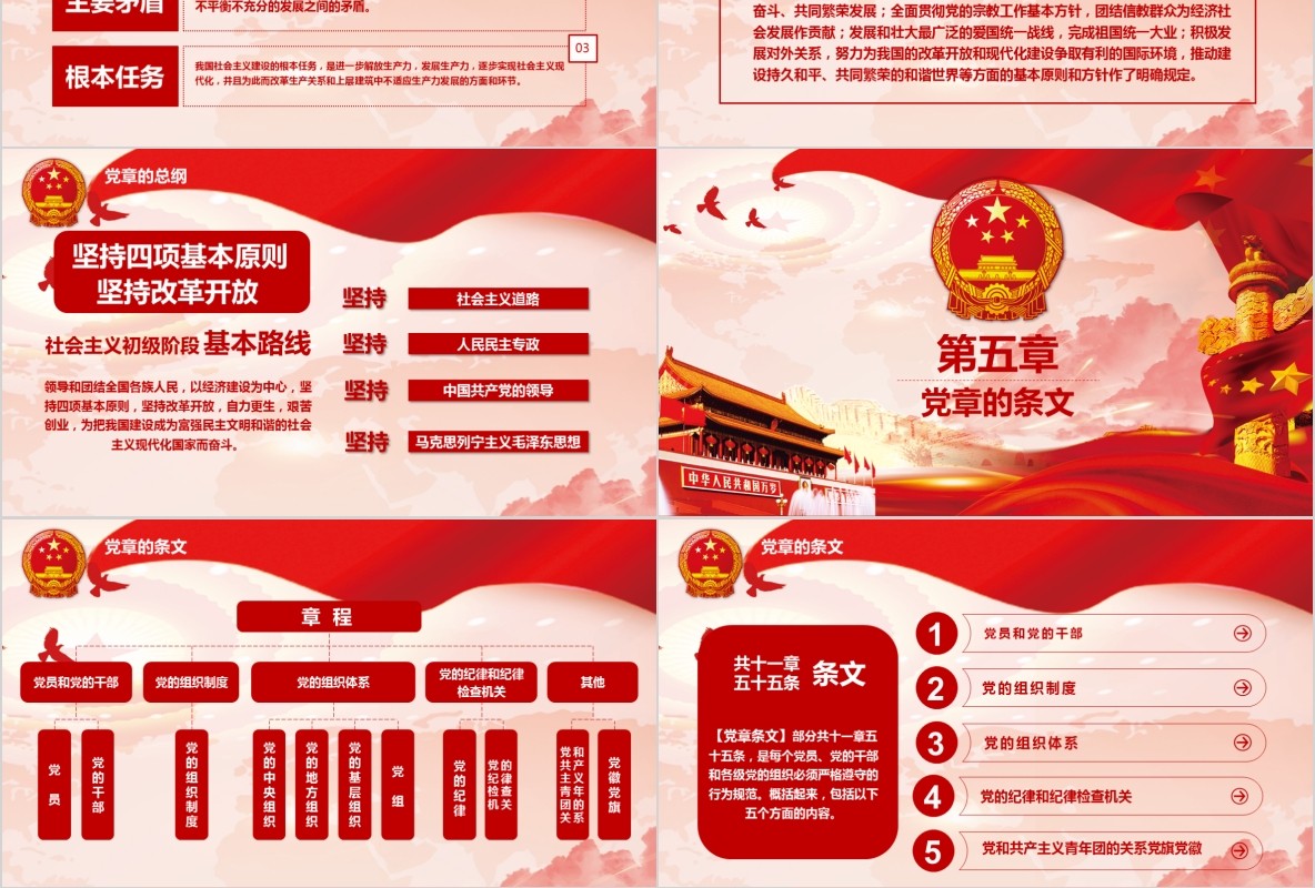 学习新微党章党课PPT模板25