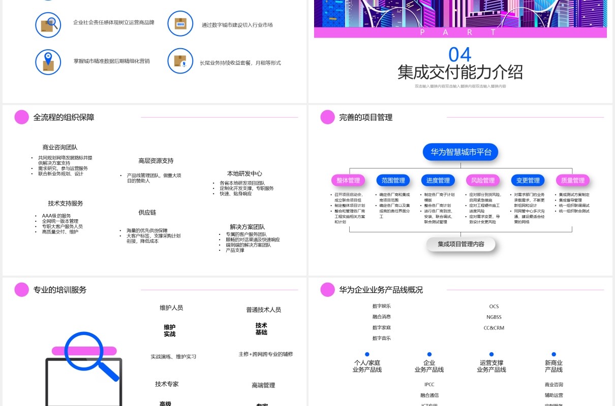科技时代智慧城市解决方案动态PPT模板