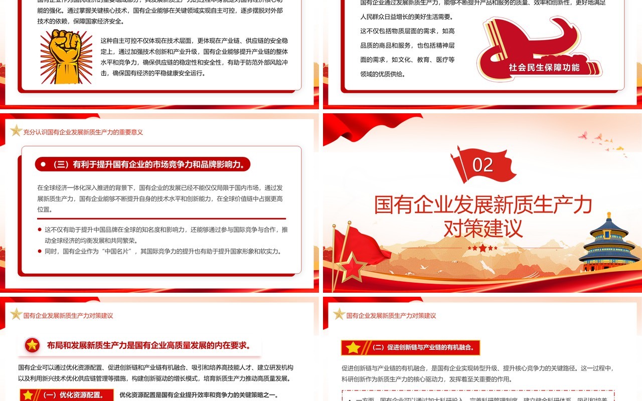 以新质生产力推动国有企业高质量发展PPT模板