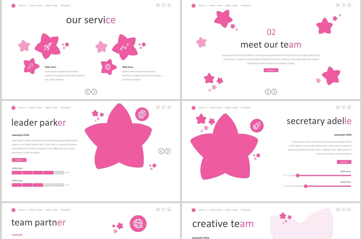 粉色可爱PPT模板版式通用Pataya Powerpoint Template
