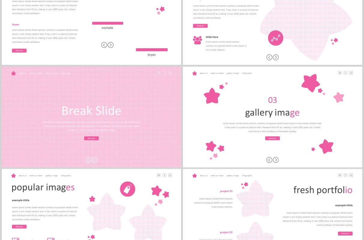 粉色可爱PPT模板版式通用Pataya Powerpoint Template