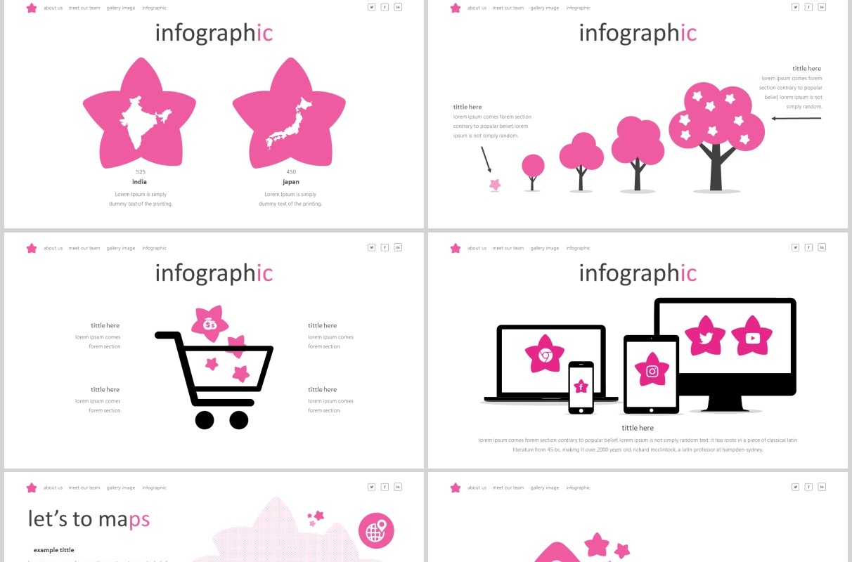 粉色可爱PPT模板版式通用Pataya Powerpoint Template