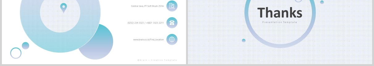 创意圆形企业简介公司工作汇报PPT模板版式设计Brain - Powerpoint Template