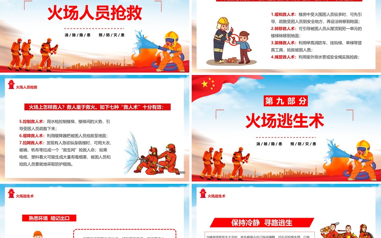 掌握消防常识提高自救能力PPT模板