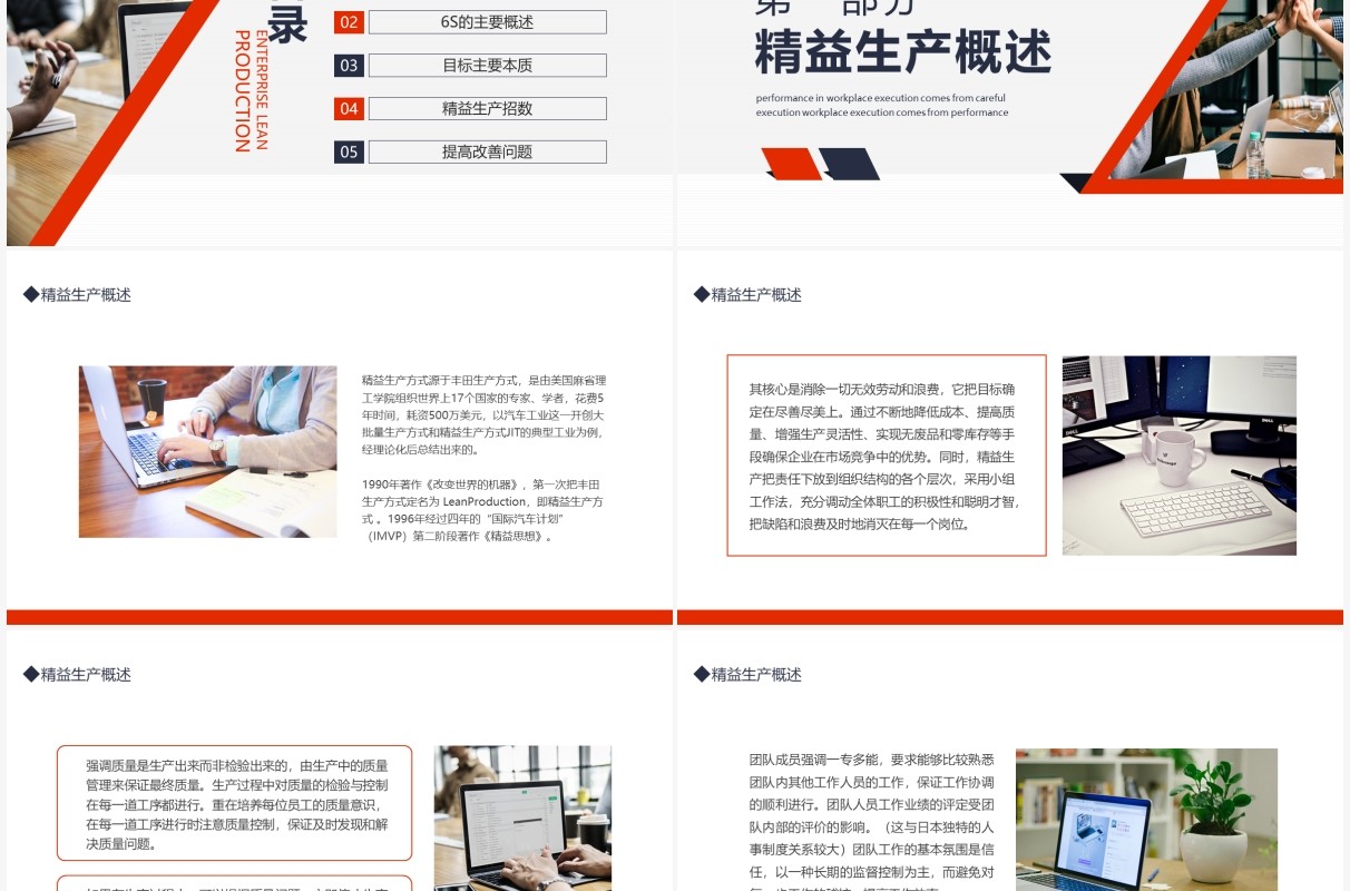 企业精益生产培训动态PPT模板