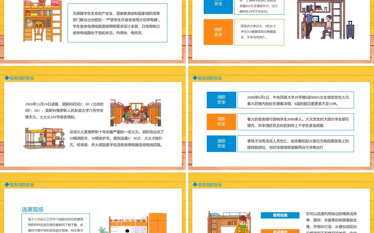 宿舍公寓安全知识讲座动态PPT模板