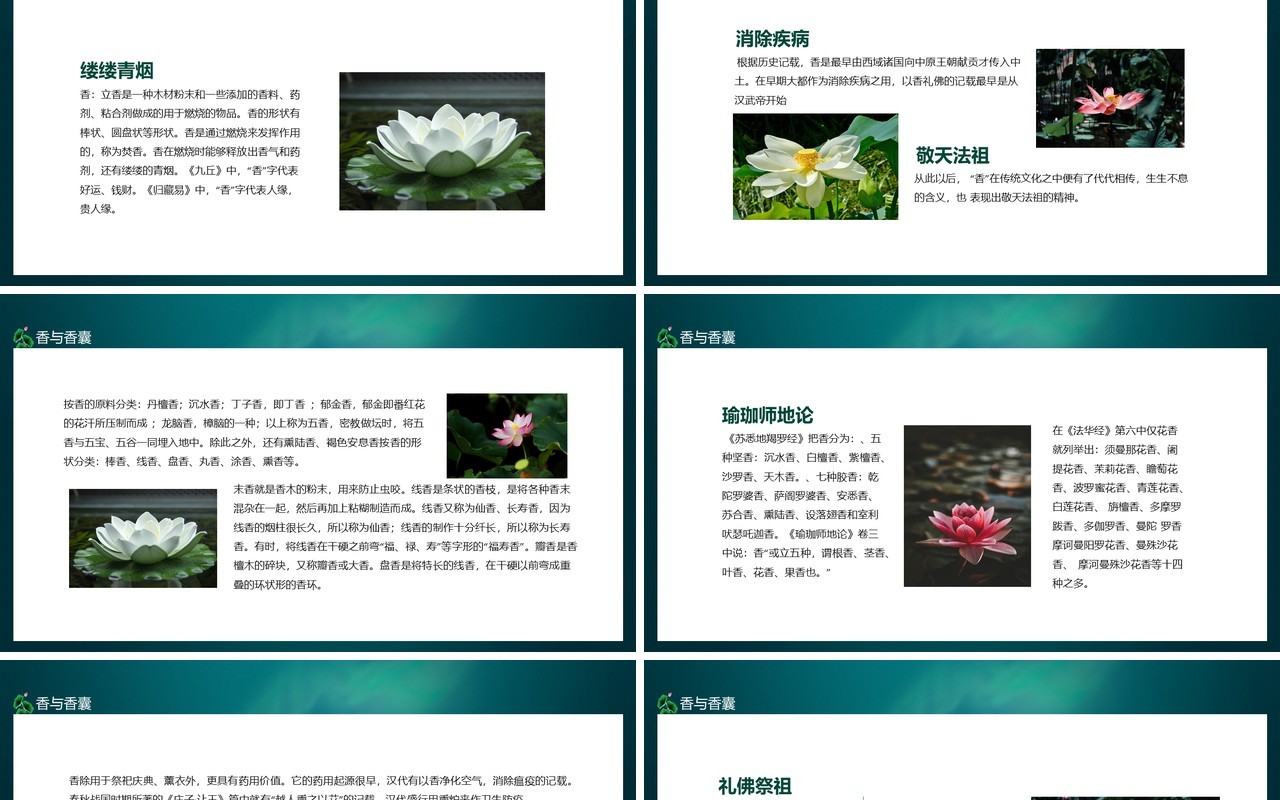 香与香囊立香是木材的粉末香囊内装芳香气味动态PPT模板