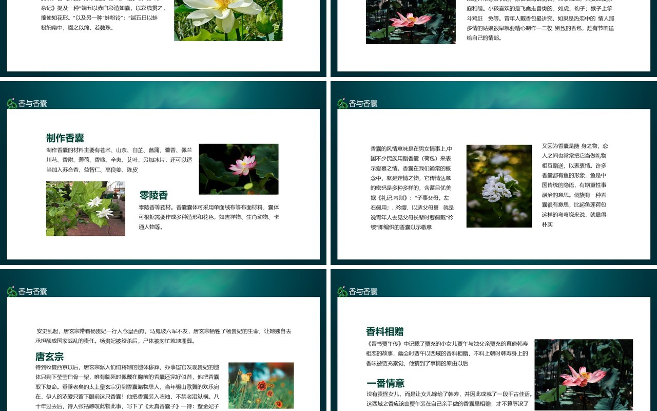 香与香囊立香是木材的粉末香囊内装芳香气味动态PPT模板
