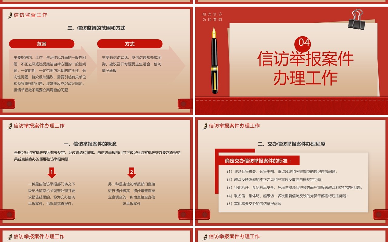 红色信访工作合规流程专题培训PPT模板