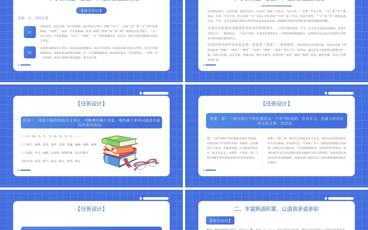 部编版高中语文必修一丰富词语积累课件PPT模板