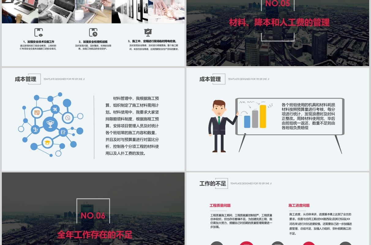 公司项目管理年终总结范文PPT模板
