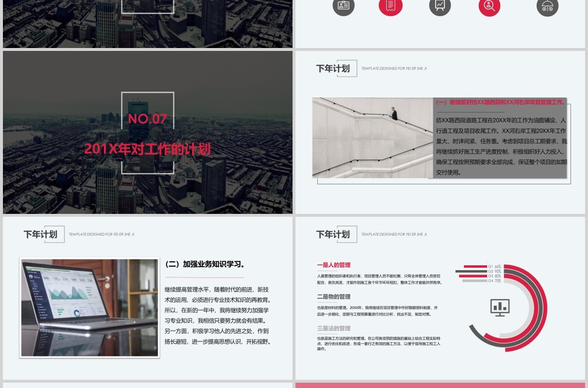公司项目管理年终总结范文PPT模板