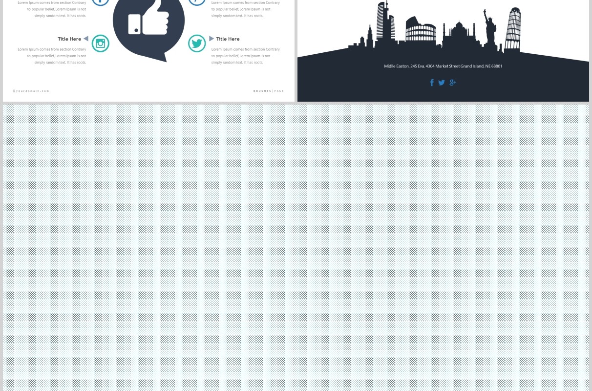 创意笔刷工作汇报图文排版PPT模板Brushes Powerpoint Template