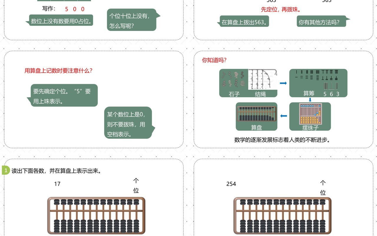 部编版二年级数学下册1000以内数的认识课件PPT模板