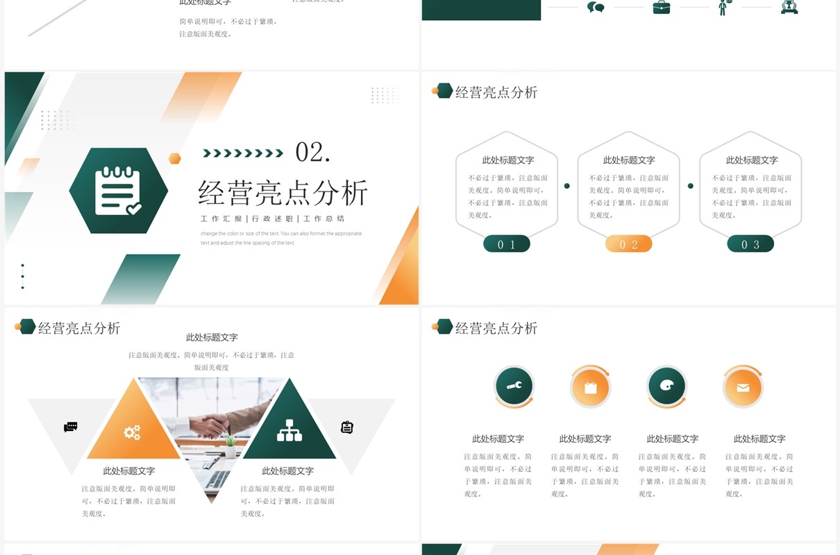 黄绿商务风经营分析工作思路汇报PPT模板