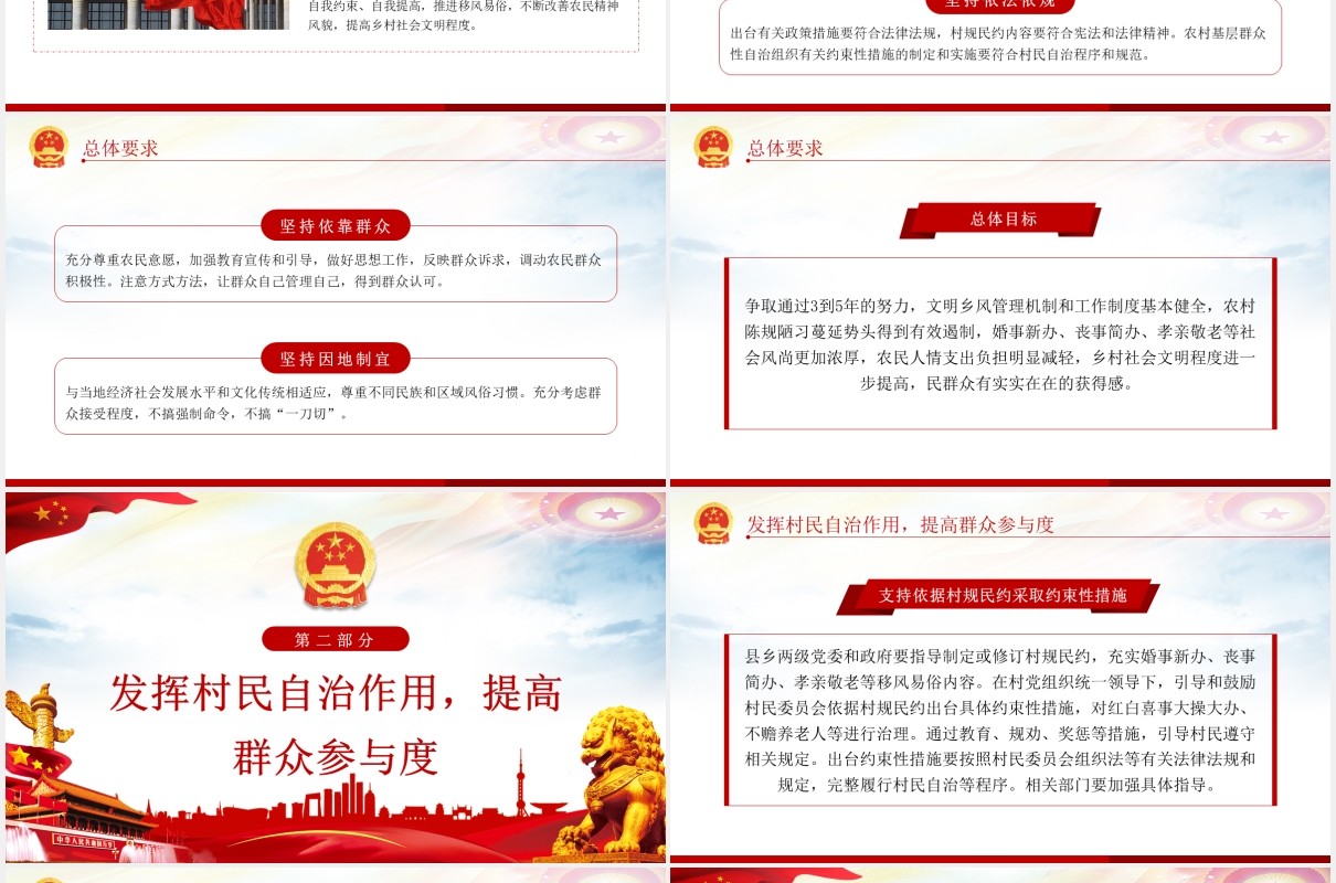 关于进一步推进移风易俗建设文明乡风的指导意见党政PPT模板