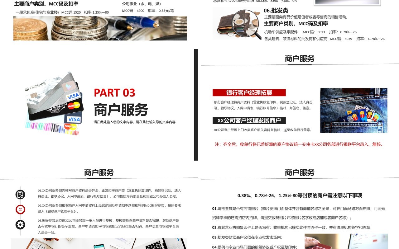 简约商务金融POS机收单业务培训课件通用PPT模板