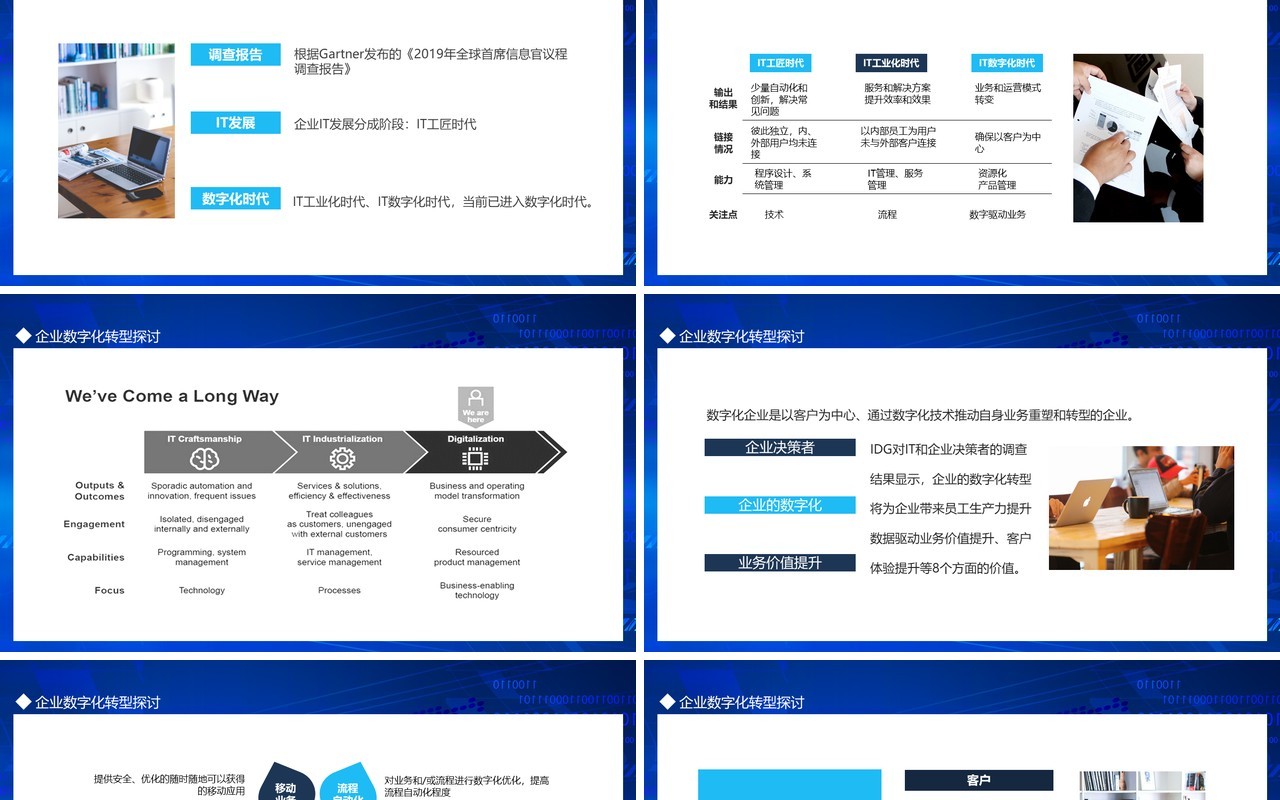 企业信息化建设发展IT数字化时代企业数字化转型探讨动态PPT模板