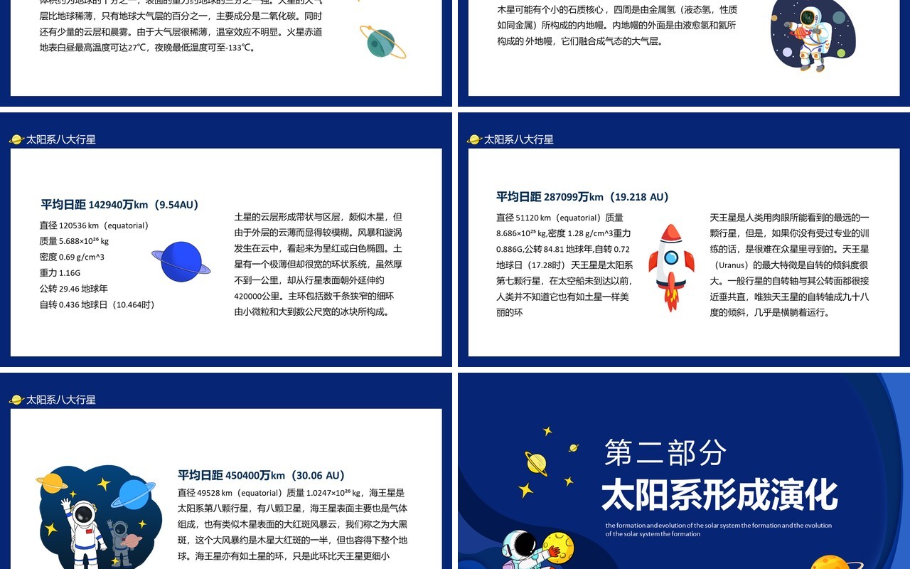 太阳系的形成演化星际探索与发现百科教育动态PPT模板